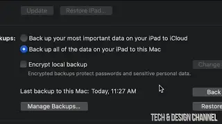 How to Back Up iPad using Finder on Mac