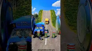 Epic School Bus Crash vs Rollers | Realistic BeamNG Drive Physics Test 🚍💥#shorts
