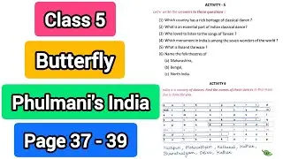 Class 5 English Butterfly - Lesson 3 - Phulmani's India - Page 37 38 39 - Activity 5 6 7 8 - Wbbpe