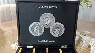 Queen's  Beasts Full Series 2016 - 2021, .9999 fine silver BU 11 coins