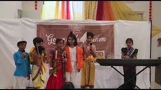 Meghu Namadwaar event singing about Hindu Spiritual Sadhus in jingle bells tune