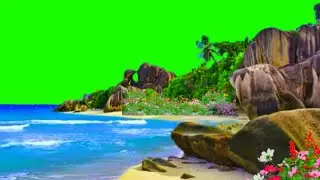 Beautiful_Beach_free_background- green screen video HD