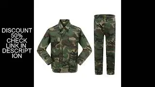 BDU camouflage suit for men's wear-resistant outdoor fishing camping and hunting training clothing g