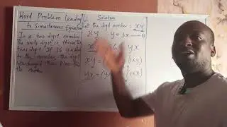 Word Problem Leading to Simultaneous Equation