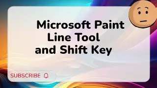 Microsoft Paint: Line Tool and Shift Key #microsoftpaint #windowstips #techtips