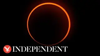 First glimpse of solar eclipse from Mexico as crowds gather to watch