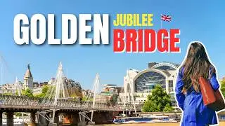 Walking Across Golden Jubilee Bridge | POV London Travel Vlog & Scenic Views