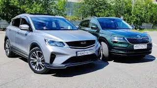 GEELY COOLRAY vs ŠKODA KAROQ Детальное Сравнение Качества Сборки, Габаритов и Конструктива 🔥 TIGUAN?