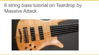 6 string bass tutorial on Teardrop by Massive Attack #bass #guitar #musiceducation