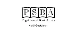 Lunchtime Conversation with Book Artists: Heidi Gustafson