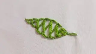 Simple Leaf Embroidery Design | Embroidery | Easy Hand Embroidery |