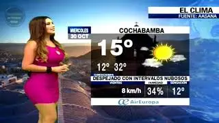Patty pe&ntilde;a presentadora del clima bolivia