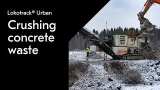 Metso Lokotrack LT96 Urban jaw crusher crushes concrete quietly