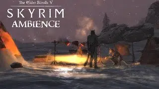 Skyrim Ambience  |  Camping with Khajiit in the snow