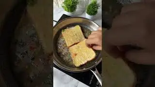 Cheesy bread omelette #food