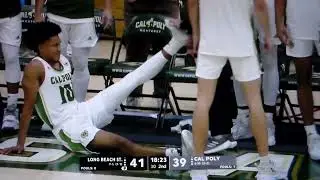 Cal Poly's Isaac Spears hurt, but still called for flopping technical foul vs. Long Beach State