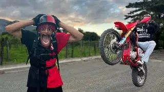 APRENDIENDO A CALIBRAR (HACER WHEELIE) EN MOTOCROSS 250 cc @LA VOLANTA 🏍️🔥