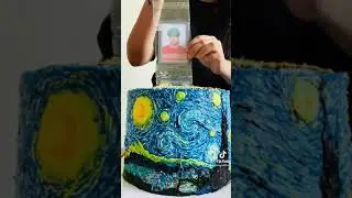 starry night birthday cake kpop photocard (pc) pooling