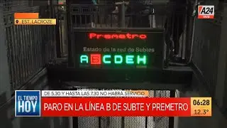 Paro de la l&iacute;nea B del subte y el premetro I A24