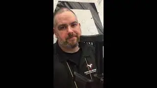 Muhl Customs media crew visits the Doublestar Booth looking at their new Mortar Plate stock for AR15