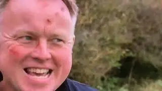 Hollyoaks Far Right Group Stuart falls off the cliff