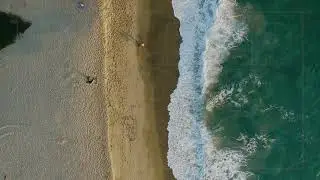 Slow Motion Drone Shot Flying Over Ocean on Laguna Beach | Stock Drone Footage of Beaches | 1080p HD