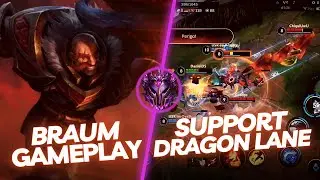 BRAUM GAMEPLAY - SUPPORT DRAGON LANE - RUNES & BUILDS - LEAGUE OF LEGENDS WILD