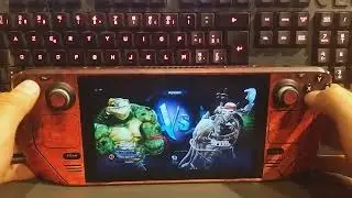 It's 'Killer Instinct' On a Steam Deck With a Grungy Red Scratched Surface Skin For Steam Deck!