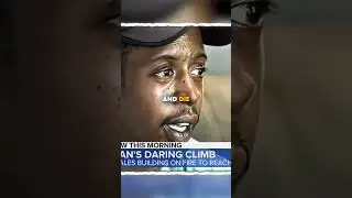 Man Climbs 19-Story Building to Save His Mother from a Burning Apartment☠️🫡