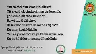 Ɣɛn bë Wää leec kë cien ɣa kaŋ ca cɔɔl ke ɣa koor.