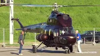 Mi-2 RA-15768 Engine start, takeoff from HeliRussia-2018 HeliRussia-2018