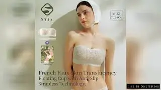 SUJIIN Sexy Strapless Lace Bras for Women Summer Wireless Invisible Seamless Push Up Bralettes Non-s