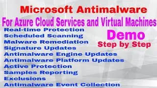 ДЕМО Microsoft Antimalware для облачных служб и виртуальных машин Azure