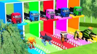 VOLVO TRUCK HAULS BIG LOAD THROUGH FARM ROAD ! FS22 &bull; Rosemaria Solange
