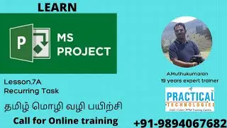 #Recurring task in MS Project | # MSPROJECT free training | #MSproject Tutorials