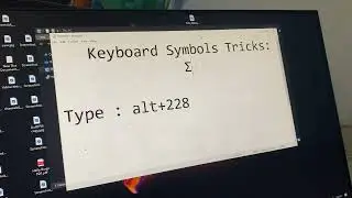 (&Sigma;) Symbols Typing | Keyboard Symbols Tricks | Keyboard Shortcuts for Symbols | Keyboard Shortcuts