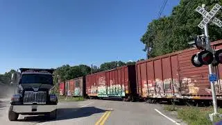 CSX L010 (B731) with 45 Cars! Medfield MA (9/8/22)