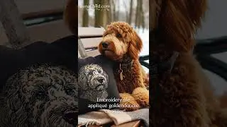 Stickdatei-Applikation Goldendoodle Chooper  #embroidery  #stickdatei #stickdesign #stickmaschine