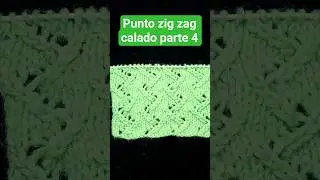 Como tejer punto zig zag calado parte 4 🧶✨️ #dosagujas #foryoupageシ #tutorial