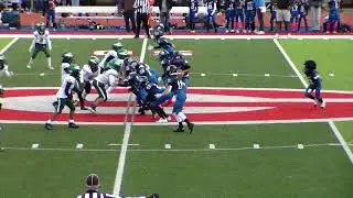 Another 10 yard run by Canton Lions frosh RB #0, Terrence Reed vs. Ferndale Eagles