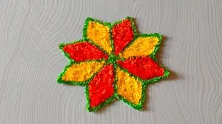 Simple and easy diy ready to use furr woolen rangoli mat for makar sankranti ✨.#youtubevideo 