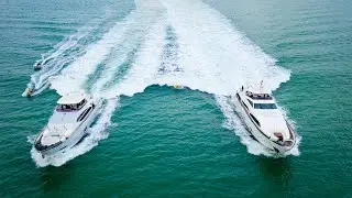 Dane Jackson Surfs Behind 90ft Yachts