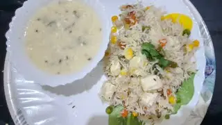 Healthy Kadhi ,Paneer Corn Veg pulao Tasty tasty Yummy 😋😋