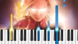 Marvel Studios' Captain Marvel - Official Trailer - EASY Piano Tutorial