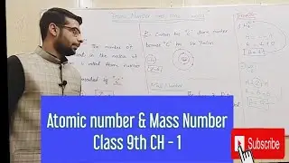 #Difference between Atomic Number and Mass Number || Class 9th Ch 1 #Molecular Ion