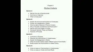 First Sem Animal Diversity 1 chapter wise Important Questions💯##
