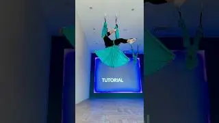 Easy yet beautiful aerial trick #viralshort #split #flexibility #aerialyoga #aerialart #aerialtricks