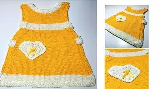 Como tejer vestido para niña con dos agujas