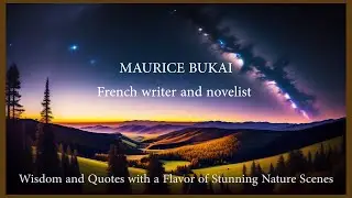 Timeless aphorisms by Maurice buka - Quotes with wonderful nature - Magnificent outdoors