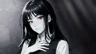 Monochrome Anime Girl 4k Live Wallpaper | Ultra Black and White Girl Wallpaper